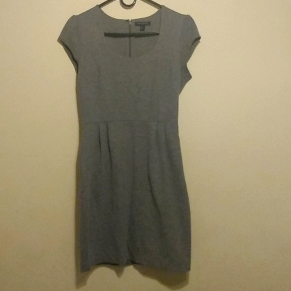 Banana Republic stretch cotton grey dress